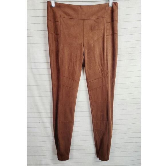 SUNDANCE INSPIRED DAYS FAUX SUEDE LEGGINGS IN BURNT SIENNA, SZ 6 - Picture 1 of 16